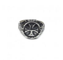 R002352 Genuine Sterling Silver Men Ring Maltese Cross Solid Stamped 925 Handmade